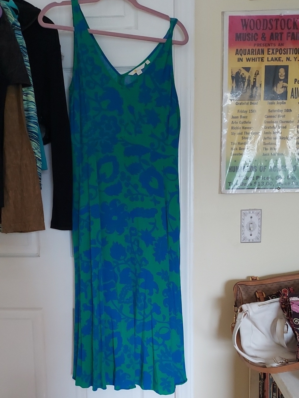 Boden Sleeveless Maxi Dress Size 8 Blue & Green